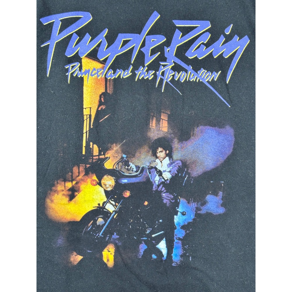 Purple Rain T-Shirt XL Black Prince And The Revolution‎ Graphic Print Tee - Picture 3 of 6